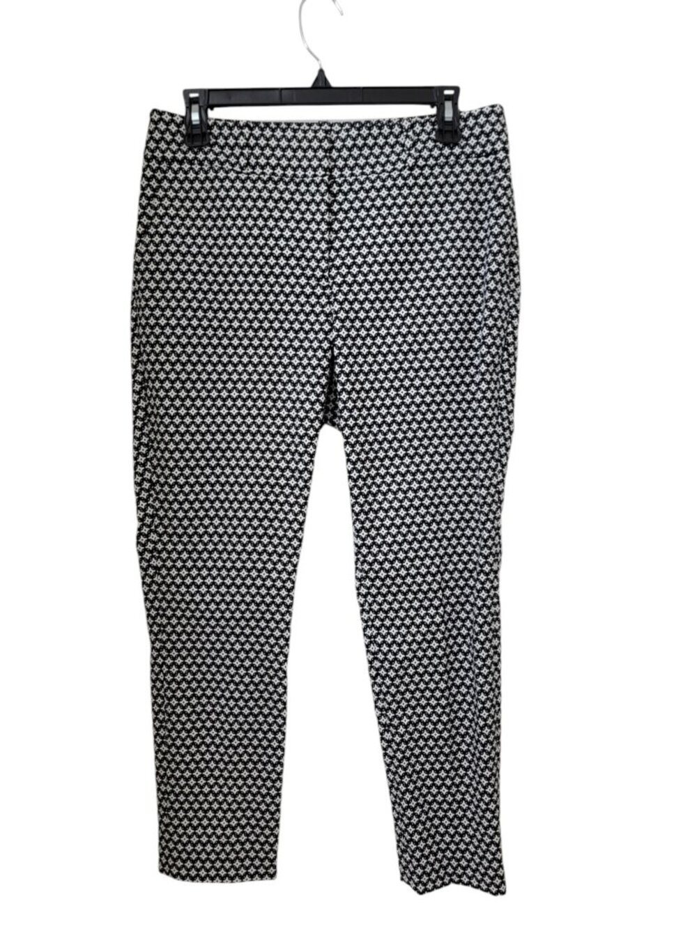 LOFT Size 8P Black & White Patterned "Julie Skinny" Pant, NWOT